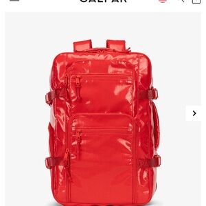 Calpak Glossy Red Backpack for Men